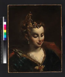 Faraos dotter, efter Palma il Giovane (Jacopo Negretti) (1548-1628)